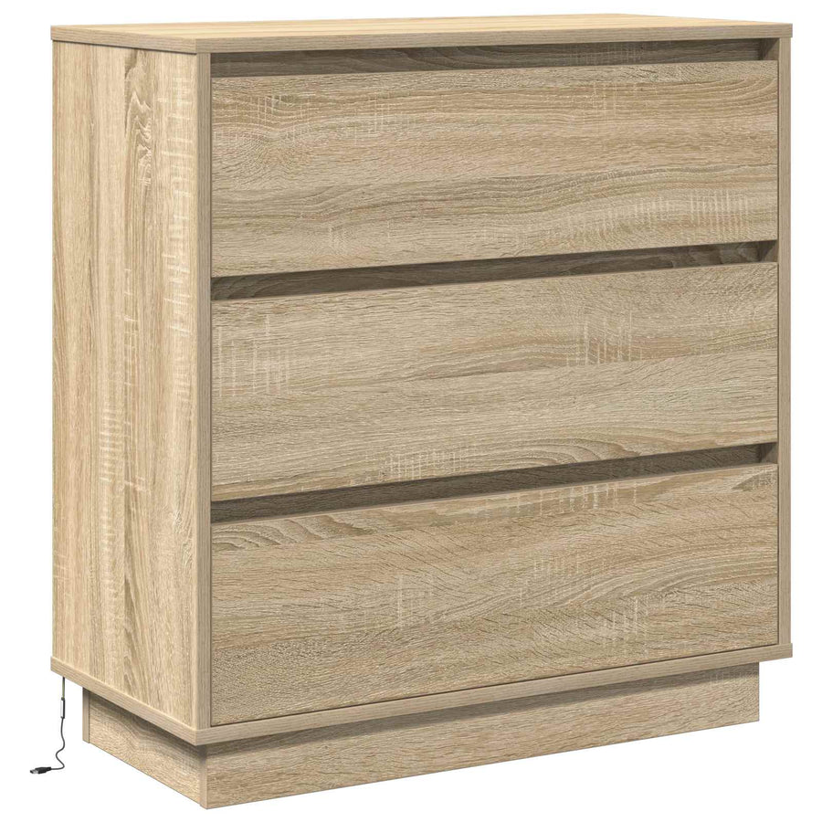 Nachtkastje Sonoma Eiken 71 x 34,5 x 75 cm Bewerkt hout