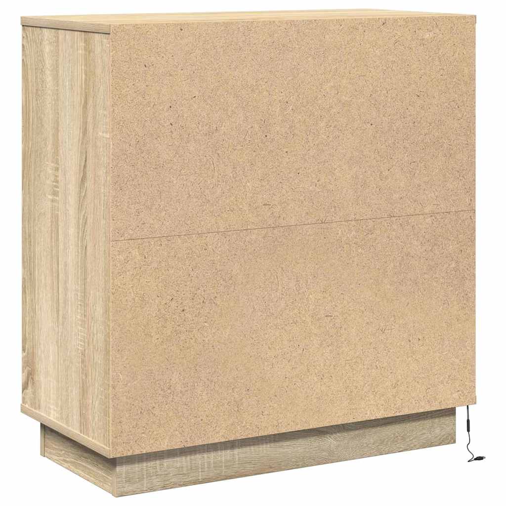 Nachtkastje Sonoma Eiken 71 x 34,5 x 75 cm Bewerkt hout