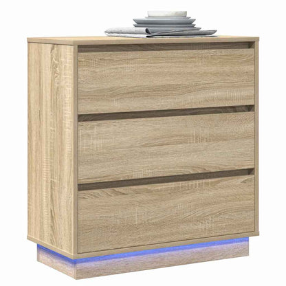 Nachtkastje Sonoma Eiken 71 x 34,5 x 75 cm Bewerkt hout