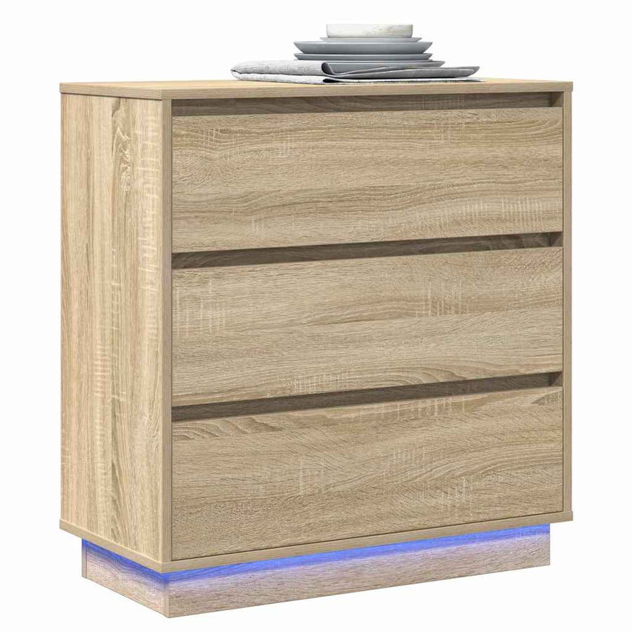 Nachtkastje Sonoma Eiken 71 x 34,5 x 75 cm Bewerkt hout