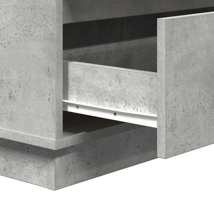 Nachtkastje met lade Beton Grijs 71 x 34,5 x 75 cm Bewerkt hout