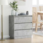 Nachtkastje 71x34,5x75 cm beton grijs bewerkt hout