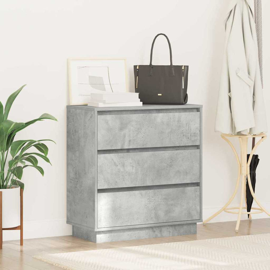 Nachtkastje met lade Beton Grijs 71 x 34,5 x 75 cm Bewerkt hout