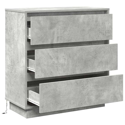 Nachtkastje met lade Beton Grijs 71 x 34,5 x 75 cm Bewerkt hout