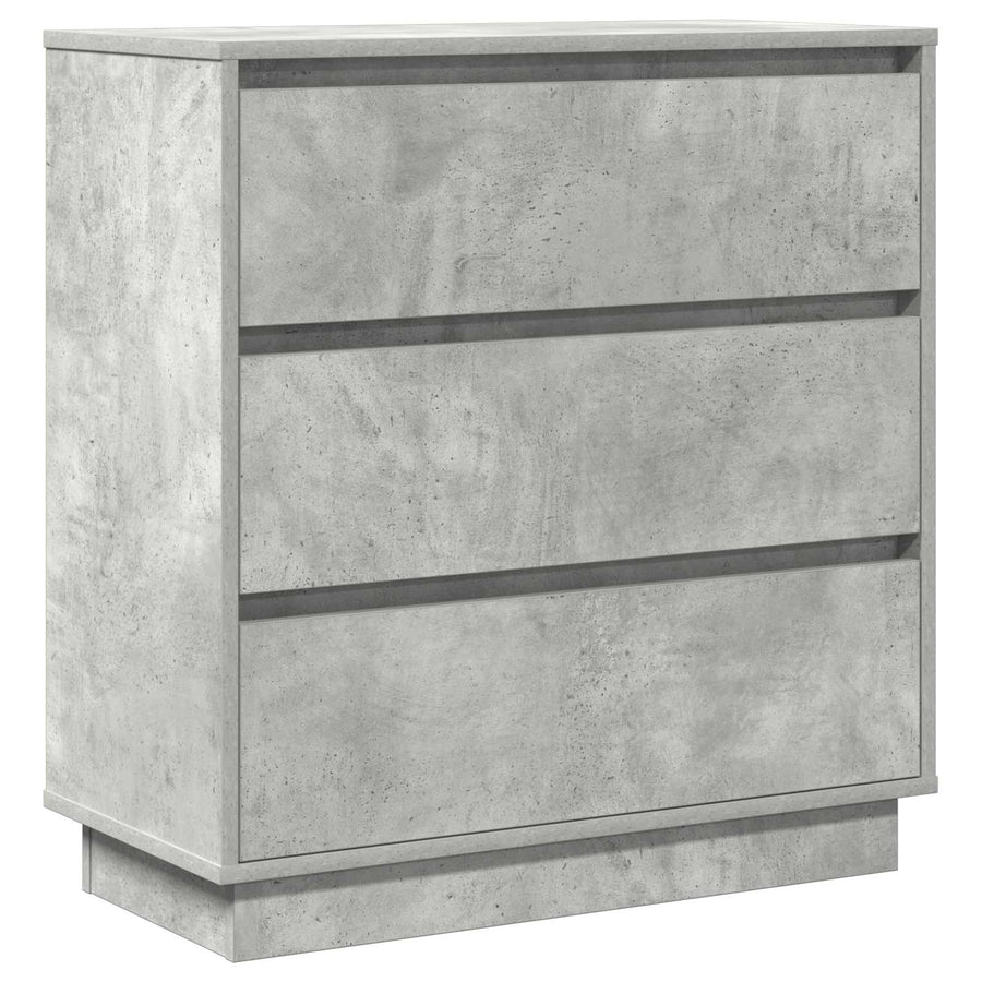 Nachtkastje met lade Beton Grijs 71 x 34,5 x 75 cm Bewerkt hout