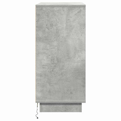 Nachtkastje met lade Beton Grijs 71 x 34,5 x 75 cm Bewerkt hout