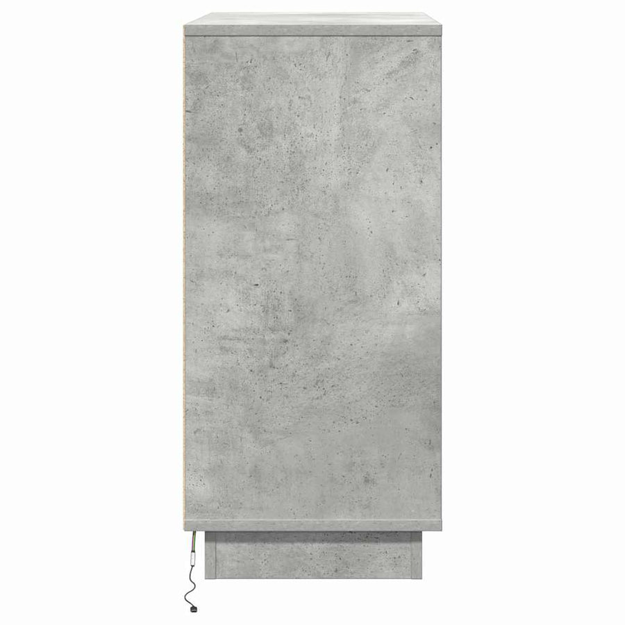 Nachtkastje met lade Beton Grijs 71 x 34,5 x 75 cm Bewerkt hout