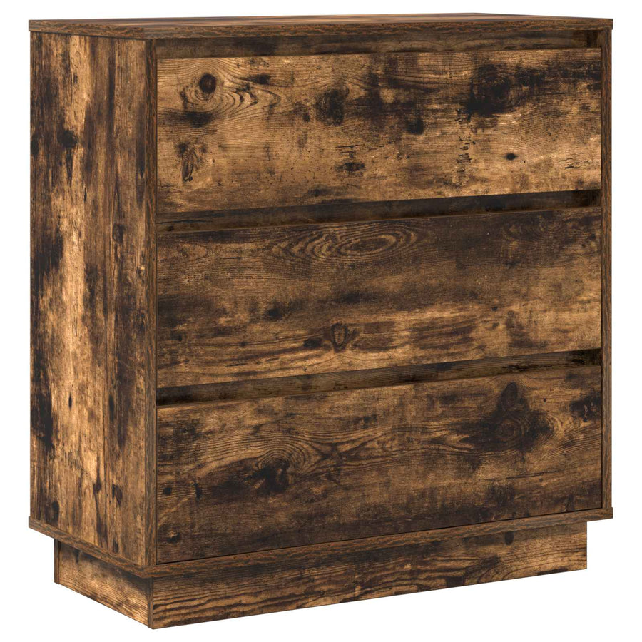 Nachtkastje Gerookt eiken 71 x 34,5 x 75 cm Bewerkt hout