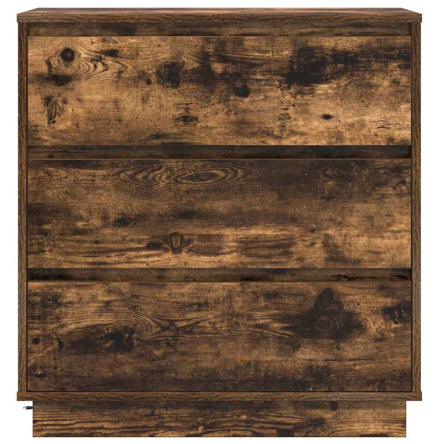 Nachtkastje Gerookt eiken 71 x 34,5 x 75 cm Bewerkt hout