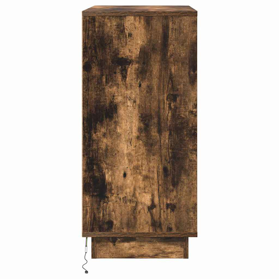 Nachtkastje Gerookt eiken 71 x 34,5 x 75 cm Bewerkt hout