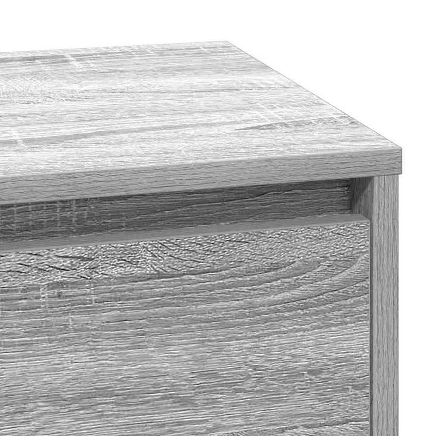 Nachtkastje met lade Grijs 71 x 34,5 x 75 cm Bewerkt hout