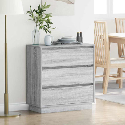 Nachtkastje met lade Grijs 71 x 34,5 x 75 cm Bewerkt hout