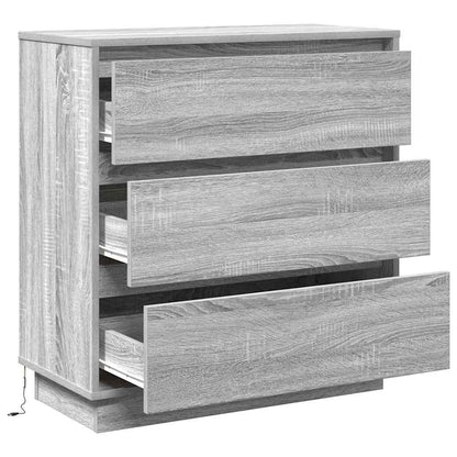 Nachtkastje met lade Grijs 71 x 34,5 x 75 cm Bewerkt hout
