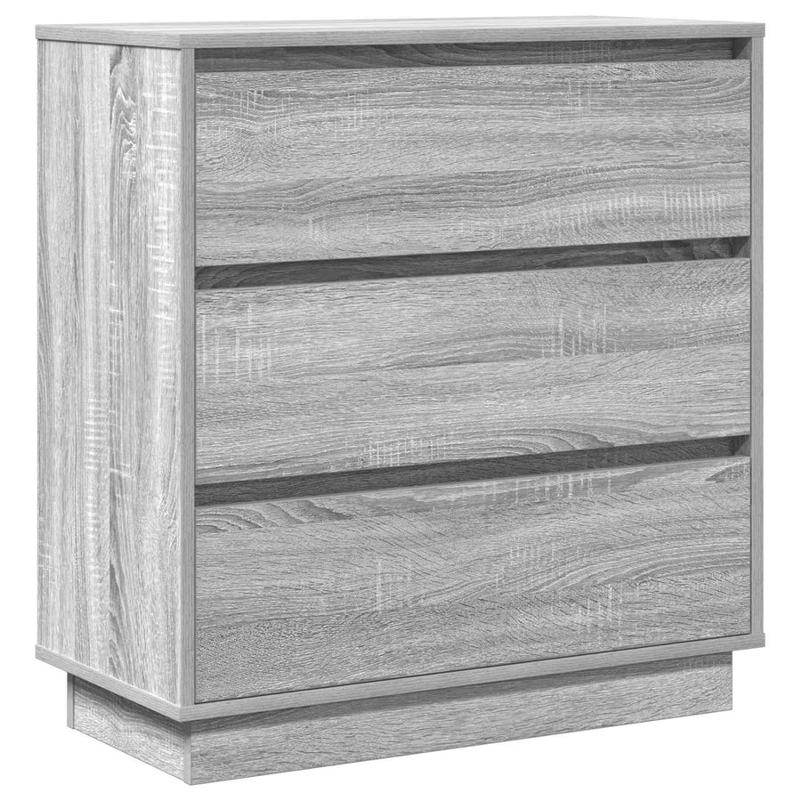 Nachtkastje met lade Grijs 71 x 34,5 x 75 cm Bewerkt hout