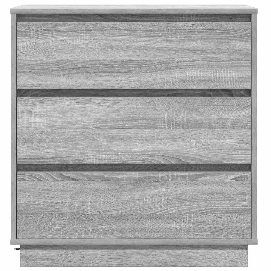 Nachtkastje met lade Grijs 71 x 34,5 x 75 cm Bewerkt hout