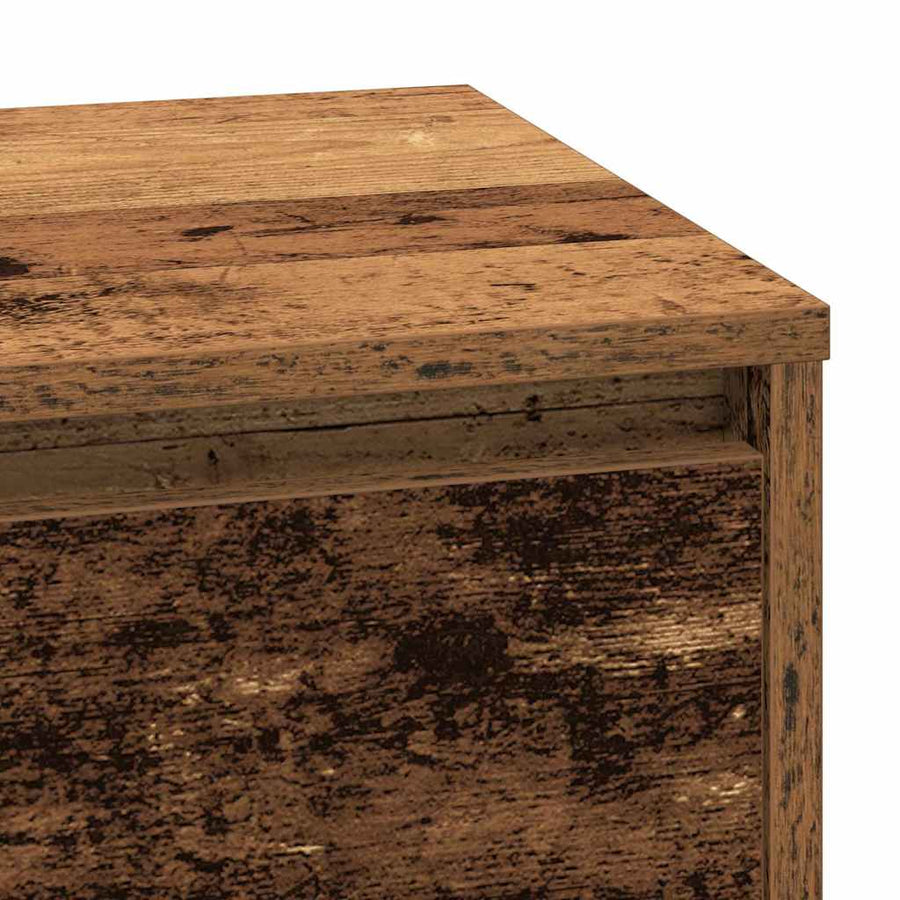 Nachtkastje met lade Oudhout 71 x 34,5 x 75 cm Bewerkt hout