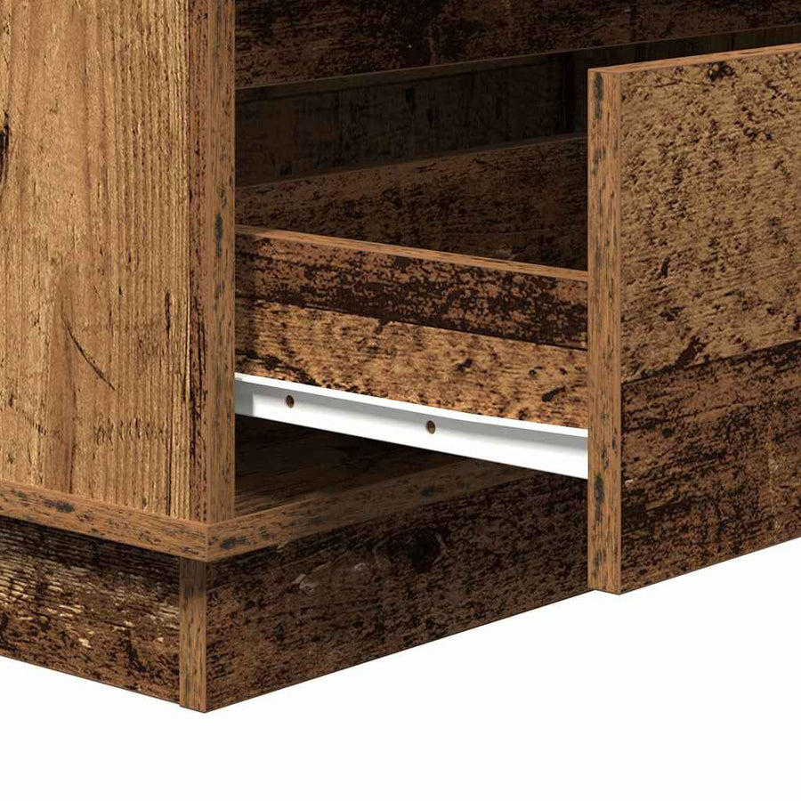 Nachtkastje met lade Oudhout 71 x 34,5 x 75 cm Bewerkt hout
