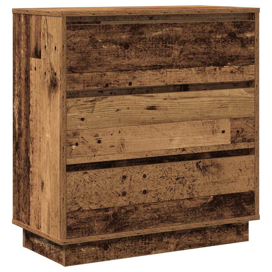 Nachtkastje met lade Oudhout 71 x 34,5 x 75 cm Bewerkt hout