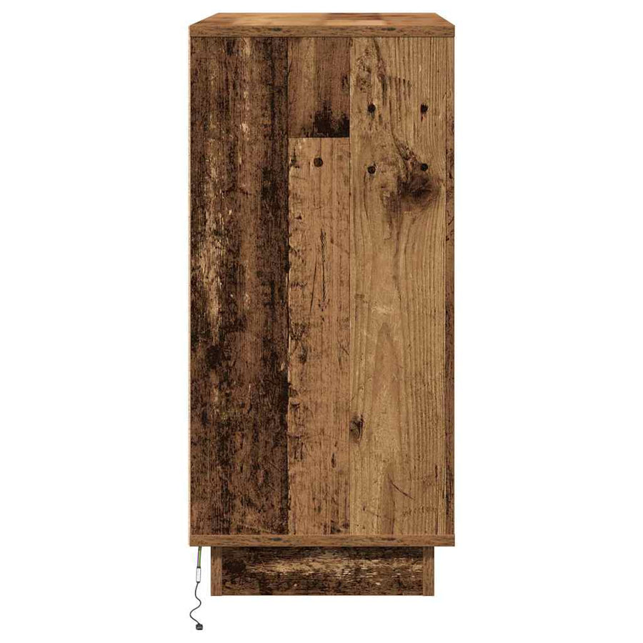 Nachtkastje met lade Oudhout 71 x 34,5 x 75 cm Bewerkt hout