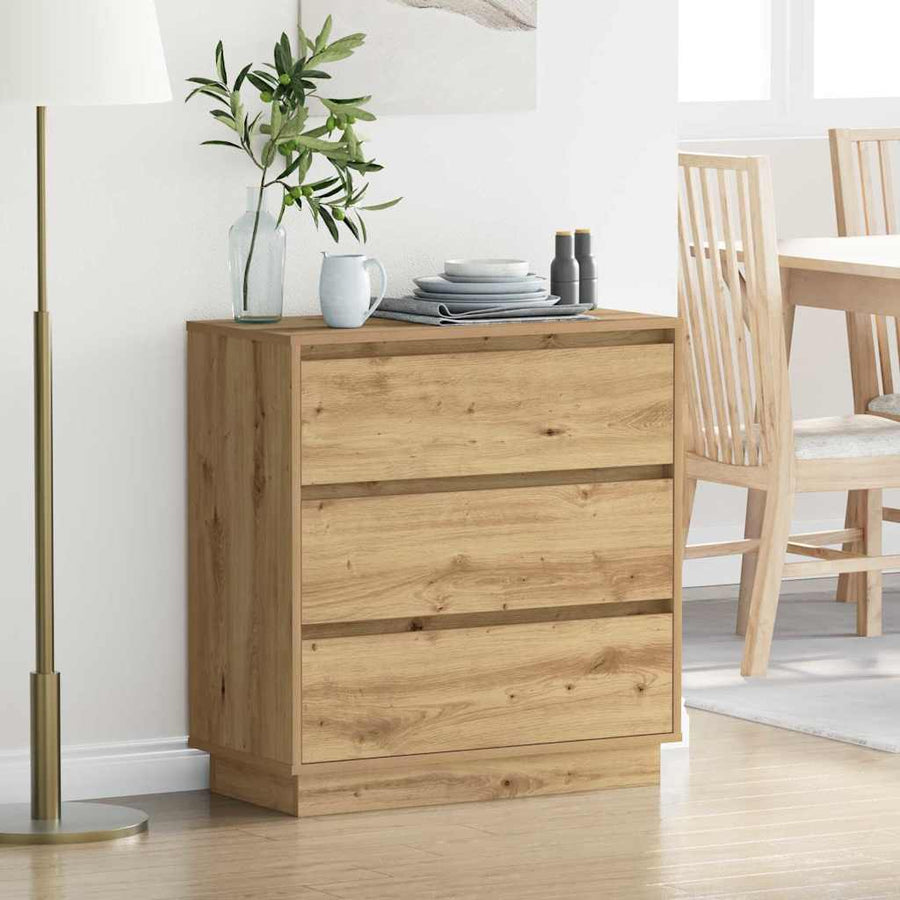 Nachtkastje Artisan Eiken 71 x 34,5 x 75 cm Bewerkt hout