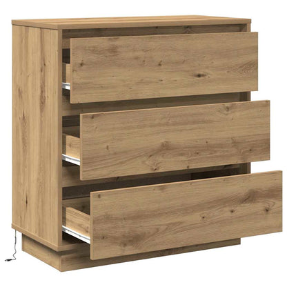 Nachtkastje Artisan Eiken 71 x 34,5 x 75 cm Bewerkt hout
