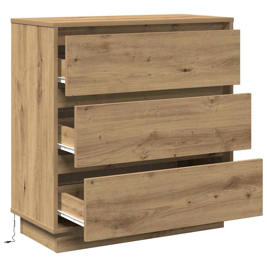Nachtkastje Artisan Eiken 71 x 34,5 x 75 cm Bewerkt hout