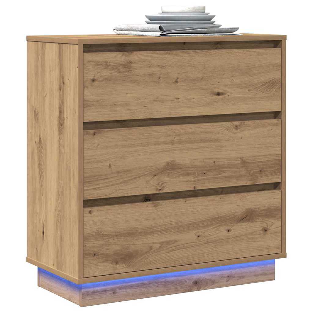 Nachtkastje Artisan Eiken 71 x 34,5 x 75 cm Bewerkt hout