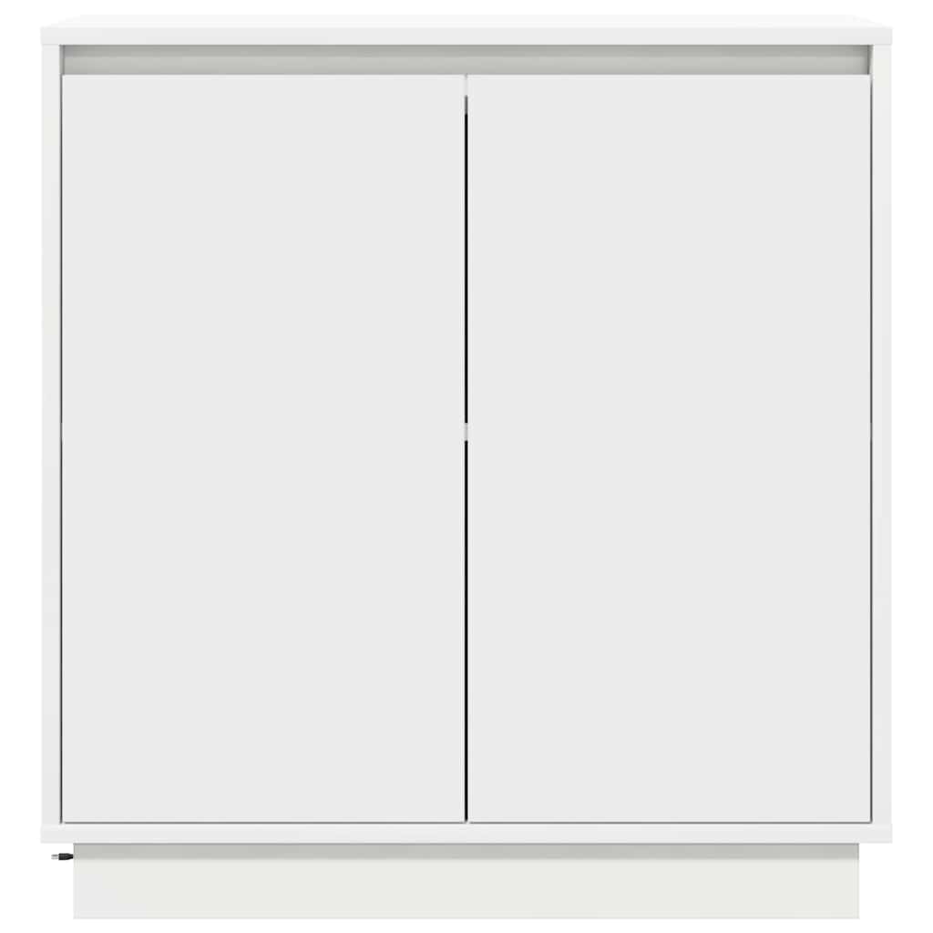 LED Sideboard met plank Wit 71 x 34,5 x 75 cm Bewerkt hout
