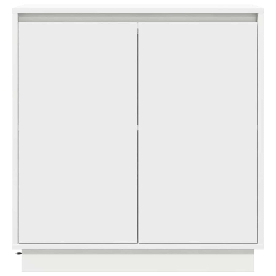 LED Sideboard met plank Wit 71 x 34,5 x 75 cm Bewerkt hout