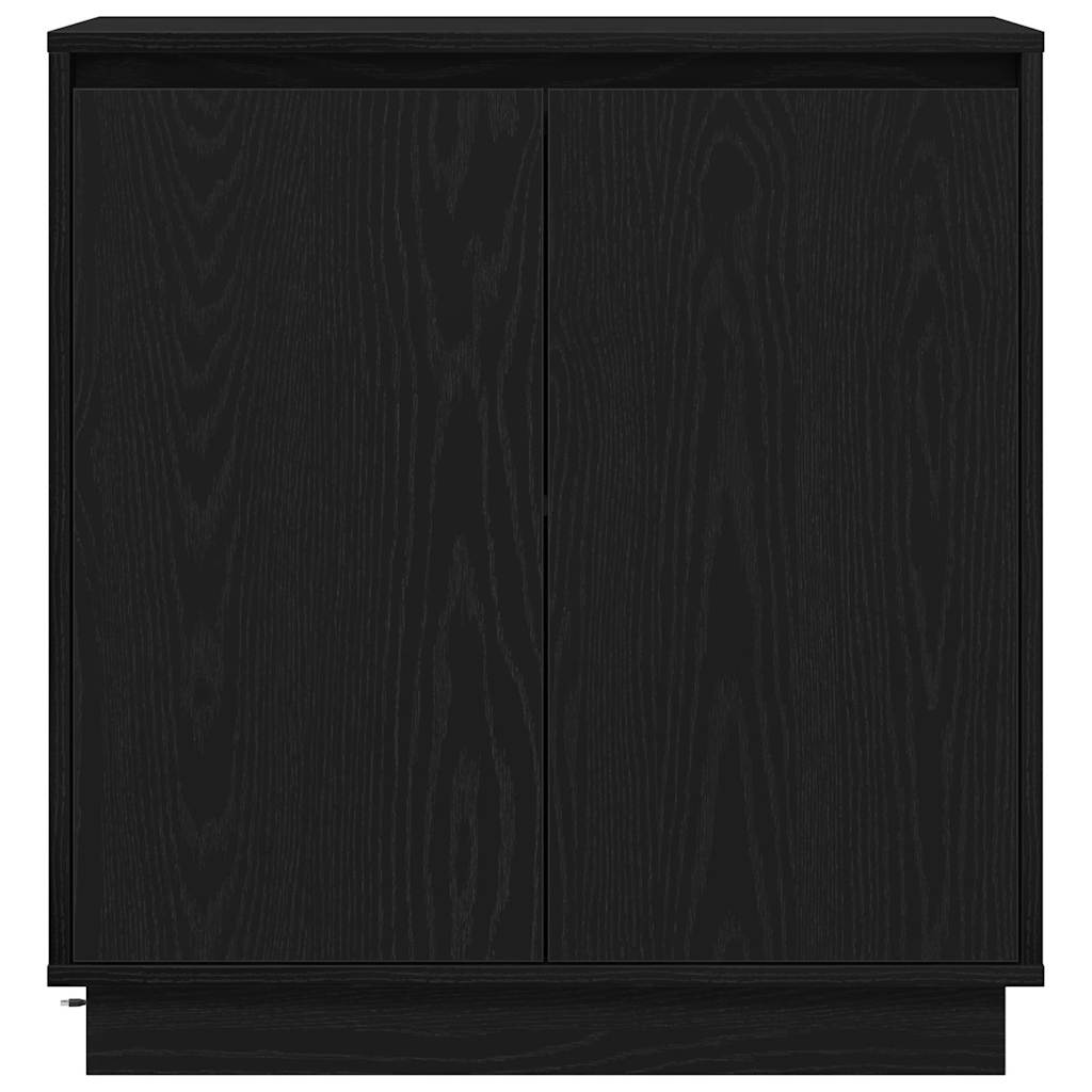 Dressoir met plank Zwart Eiken 71 x 34,5 x 75 cm Bewerkt hout