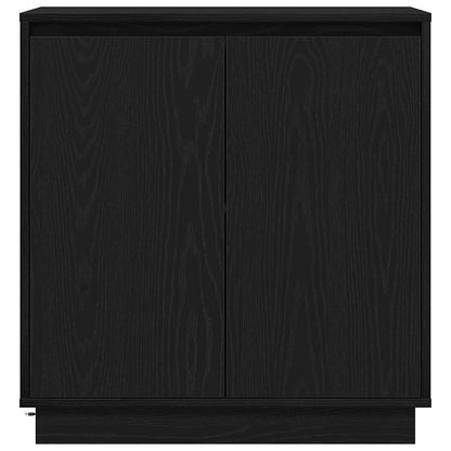 Dressoir met plank Zwart Eiken 71 x 34,5 x 75 cm Bewerkt hout