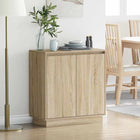LED Sideboard Sonoma Oak 71 x 34.5 x 75 cm Engineered Wood