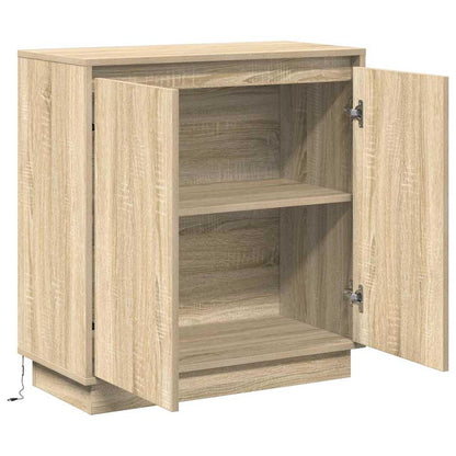 LED Sideboard Sonoma Eiken 71 x 34,5 x 75 cm Bewerkt hout