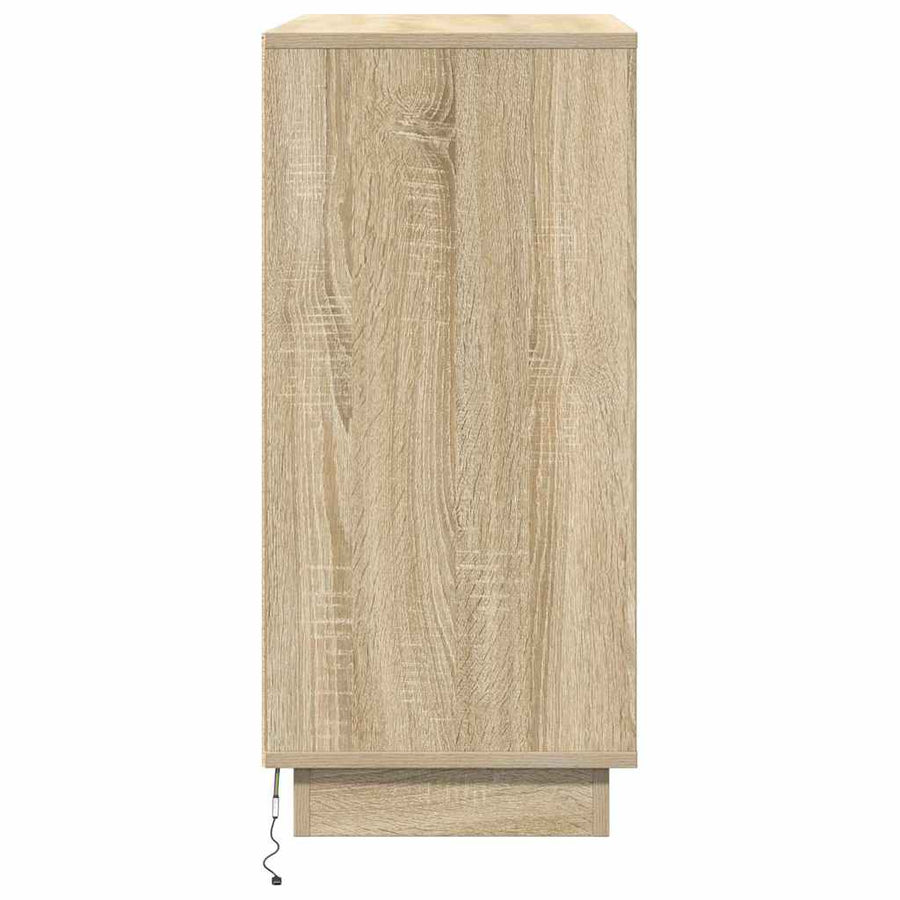 LED Sideboard Sonoma Eiken 71 x 34,5 x 75 cm Bewerkt hout