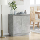LED Sideboard Concrete Grey 71 x 34.5 x 75 cm Engineered Wood