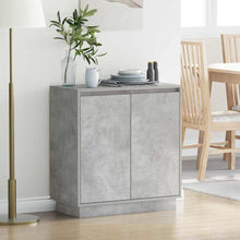 LED Sideboard Beton Grijs 71 x 34,5 x 75 cm Bewerkt hout