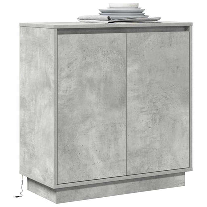 LED Sideboard Beton Grijs 71 x 34,5 x 75 cm Bewerkt hout