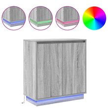 LED Sideboard Grijs Sonoma 71 x 34,5 x 75 cm Bewerkt hout