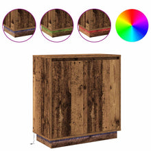 LED Sideboard met plank Oudhout 71 x 34,5 x 75 cm Bewerkt hout
