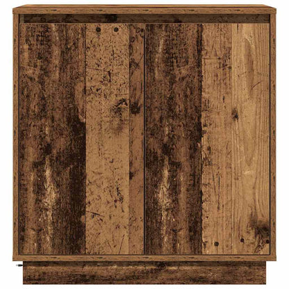 LED Sideboard met plank Oudhout 71 x 34,5 x 75 cm Bewerkt hout