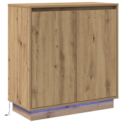 LED Sideboard Artisan Eiken 71 x 34,5 x 75 cm Bewerkt hout