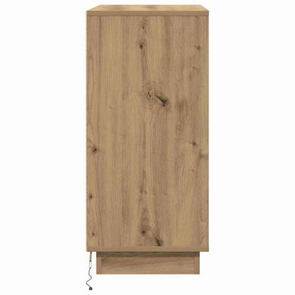 LED Sideboard Artisan Eiken 71 x 34,5 x 75 cm Bewerkt hout