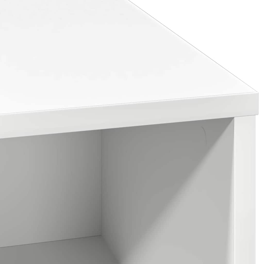 LED Sideboard Wit 71 x 34,5 x 75 cm Bewerkt hout
