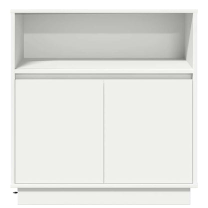 LED Sideboard Wit 71 x 34,5 x 75 cm Bewerkt hout