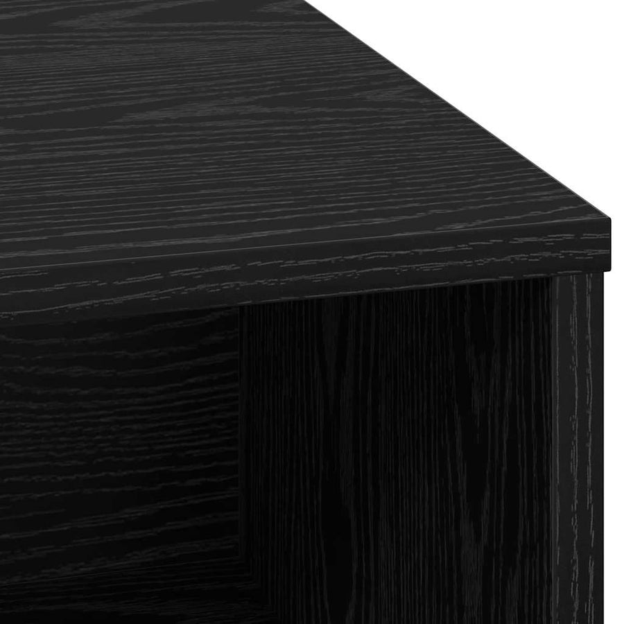 LED Sideboard Zwart Eiken 71 x 34,5 x 75 cm Bewerkt hout