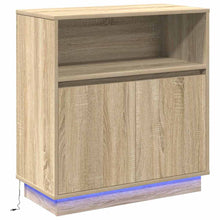 LED Sideboard Sonoma Eiken 71 x 34,5 x 75 cm Bewerkt hout