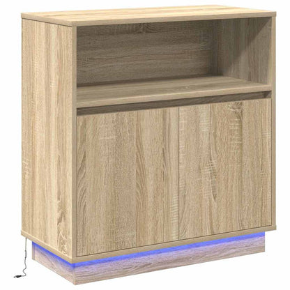 LED Sideboard Sonoma Eiken 71 x 34,5 x 75 cm Bewerkt hout