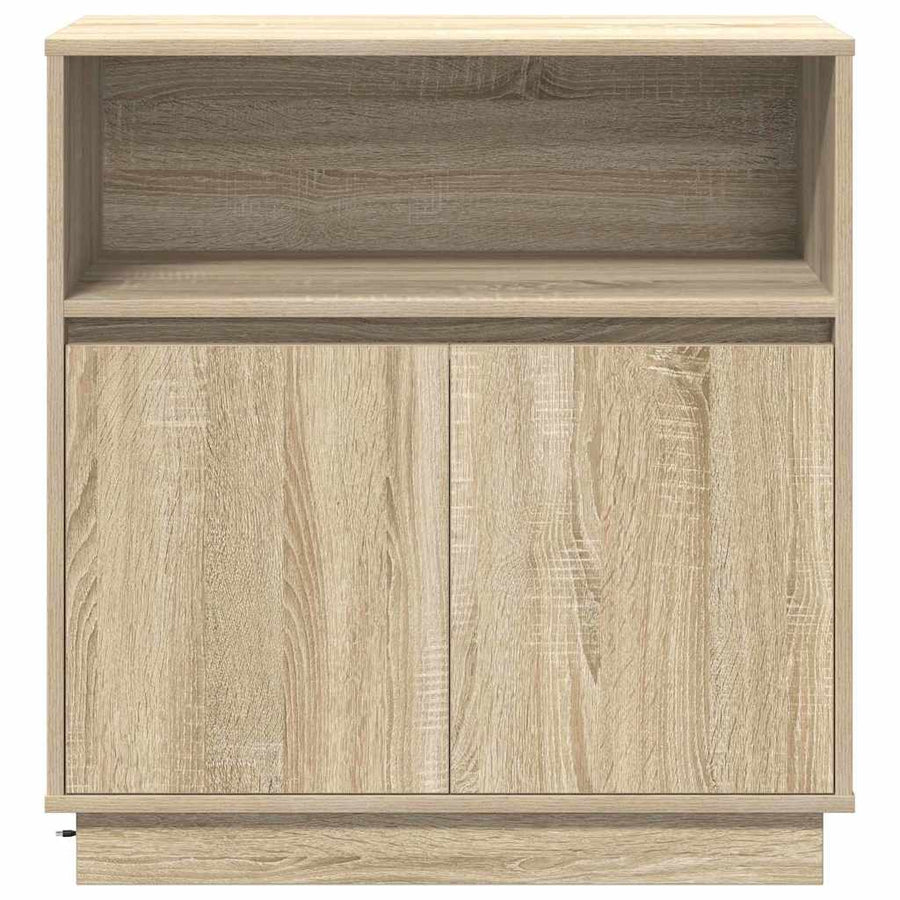 LED Sideboard Sonoma Eiken 71 x 34,5 x 75 cm Bewerkt hout