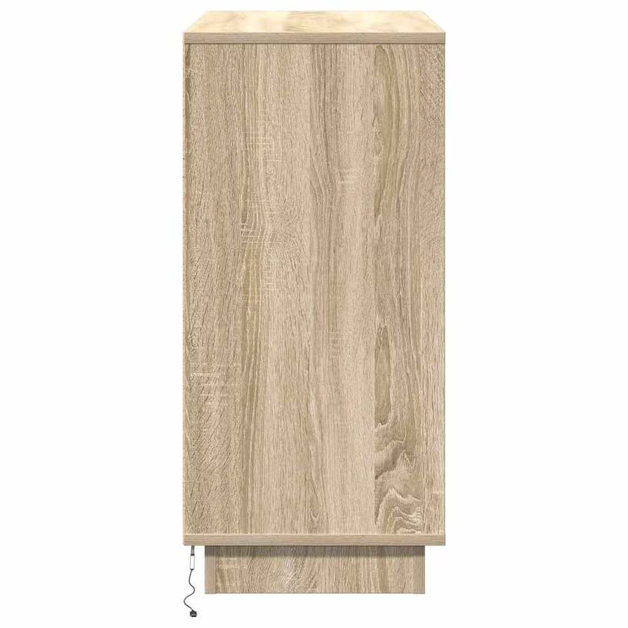 LED Sideboard Sonoma Eiken 71 x 34,5 x 75 cm Bewerkt hout