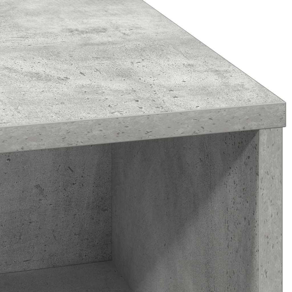 LED Sideboard Betongrijs 71 x 34,5 x 75 cm Bewerkt hout